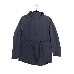 J. Crew Jacket Womens M Navy Blue Perfect Lightweight Fishtail Hem Relaxed Fit